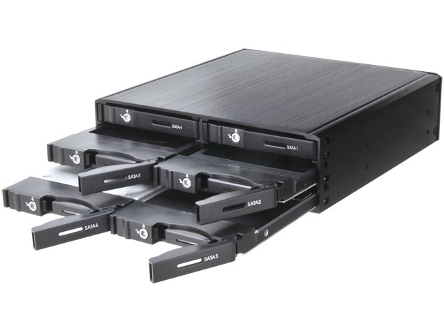 5インチベイにまとめるラック Sata 6g 6台タイプ Cmrk S6s6gの製品画像 価格 Com