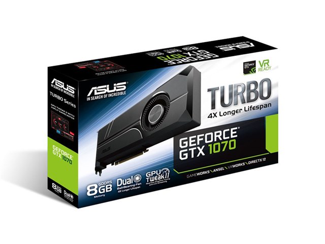 ASUS TURBO GTX1070 8GB グラフィックボード TURBO-GTX1070-8G [PCIExp 8GB]の製品画像 - 価格.com