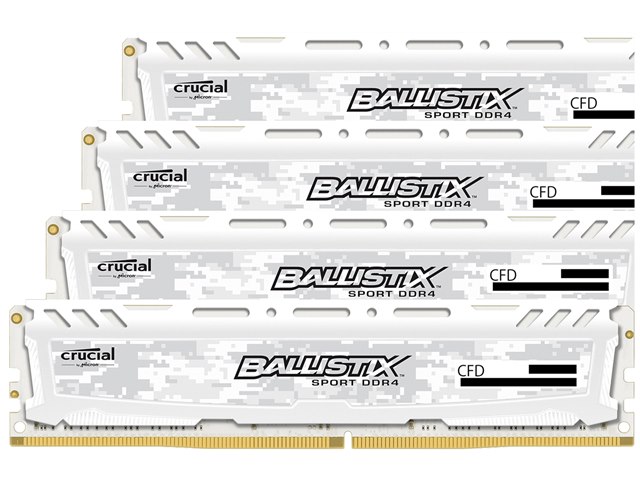 BALLISTIX Q4U2400BMS-16G/W 4枚 CFD Selection Q4U2400BMS-16G/W [DDR4 PC4-19200 16GB 4枚組]の製品