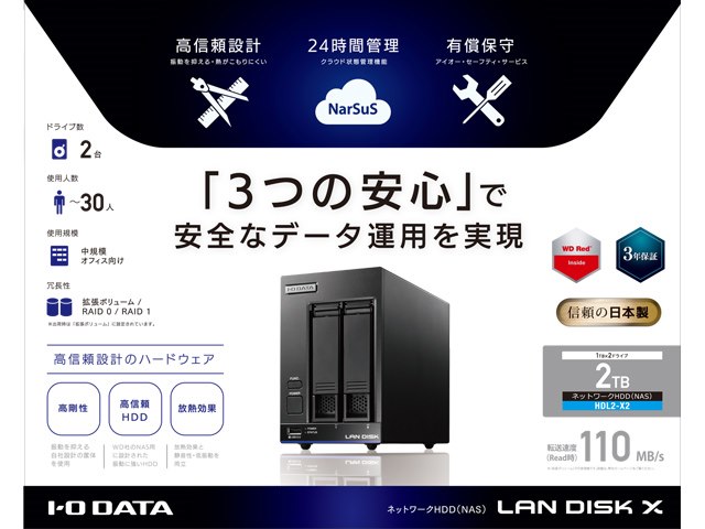 LAN DISK X HDL2-X2の製品画像 - 価格.com