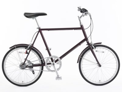 20型クロモリ自転車コンパクトタイプ新古車 20型クロモリ自転車コンパクトタイプ 泥除け付き 76281887 [ワイン