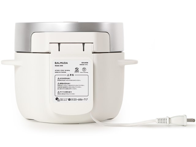 BALMUDA The Gohan K03A-WH ホワイト 炊飯器 3合 新品 BALMUDA The Gohan K03A-WH [ホワイト]の製品画像 - 価格.com