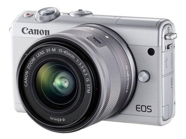 ⭐【Canon EOS M100 レンズキット (ホワイト)】⭐ EOS M キヤノン Canon ミラーレス一眼 M100 レンズキット