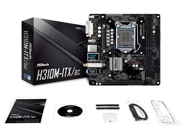 マザーボード ASRock H370M-ITX/ac H370M-ITX/ac | ASRock(アスロック) LGA1151 Intel H370 MiniITX