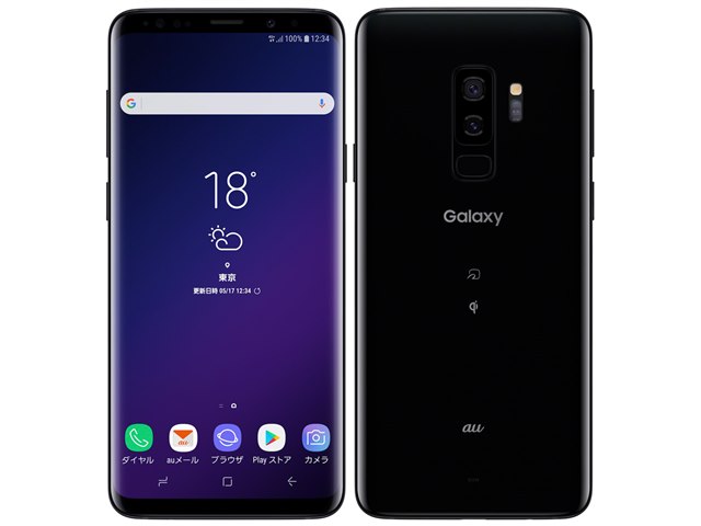 L18 au SCV39 SAMSUNG Galaxy S9+ Plus SIMフリー Black 64GB◇6GB