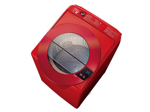 92運搬取付無料！シャイニーレッド純正AQUAスラッシュドラム洗濯機！完動美品！ スラッシュ AQW-LV80G-R [シャイニーレッド]の製品画像 - 価格.com