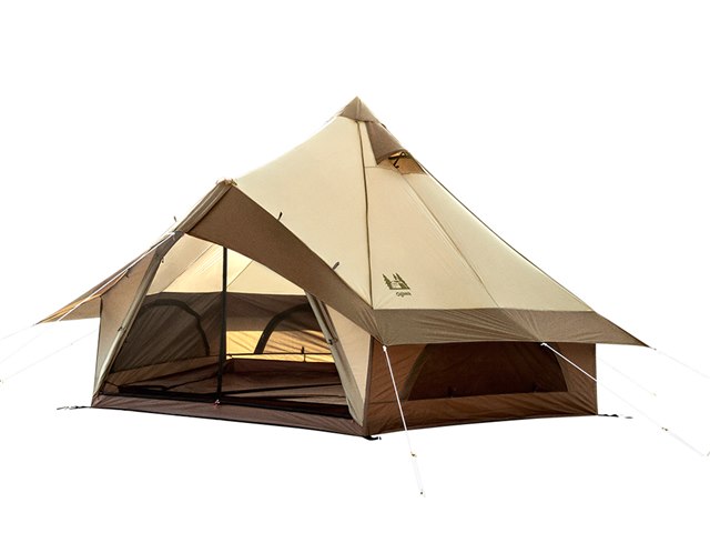 ベージュ/ブラウン テント型キャンプテント キャンプテント ベージュとブラウン
