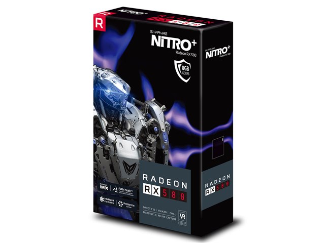 SAPPHIRE NITRO+ RADEON RX 580 8G GDDR5 OC SA-RX580-8GD5N+001V2