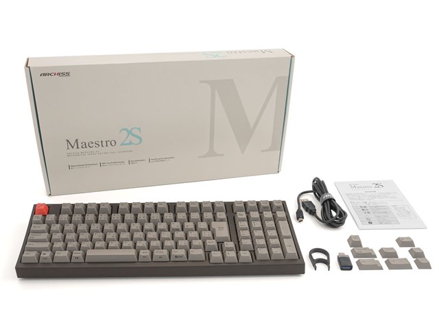 Maestro 2S AS-KBM02/SRGBA 静音赤軸 [黒/グレー]の製品画像 - 価格.com