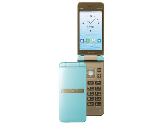 au GRATINA KYOCERA 水色 携帯電話本体 GRATINA KYF39 [薄水色] (機種変更)の製品画像 - 価格.com