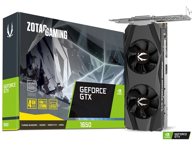 ZOTAC GTX1650 LP グラフィックボードZT-T16500H-10L ZOTAC GAMING GeForce GTX 1650 Low Profile ZT-T16500H-10L [PCIExp