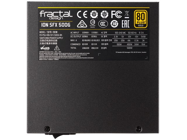 ION SFX 500G FD-PSU-ION-SFX-500G-BK [ブラック/ガンメタル]の製品