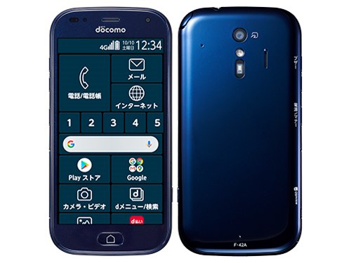 在庫有り お買い得 docomo らくらくスマートフォン／ネイビー／F-42A