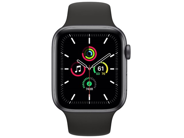 Apple Watch SE GPSモデル 44mm MYDT2J/A [ブラックスポーツ Apple Watch SE GPSモデル 44mm MYDT2J/A [ブラックスポーツ