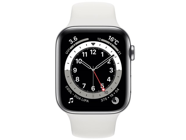 Apple Watch Series 6 GPS+Cellularモデル 44mm M09D3J/A [シルバーステンレス スチールケース/ホワイトスポーツバンド]の製品画像 - 価格.com