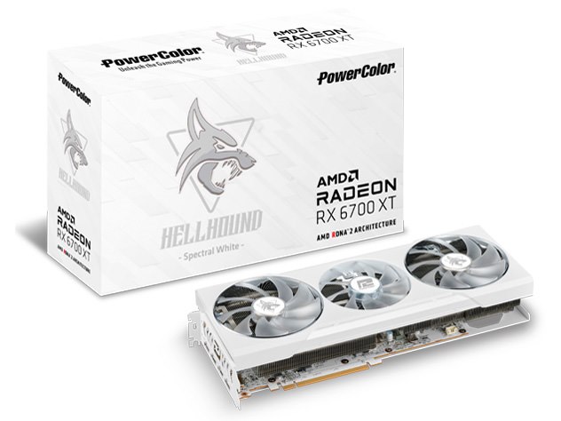 PowerColor Hellhound Spectral White AMD Radeon RX 6700XT 12GB