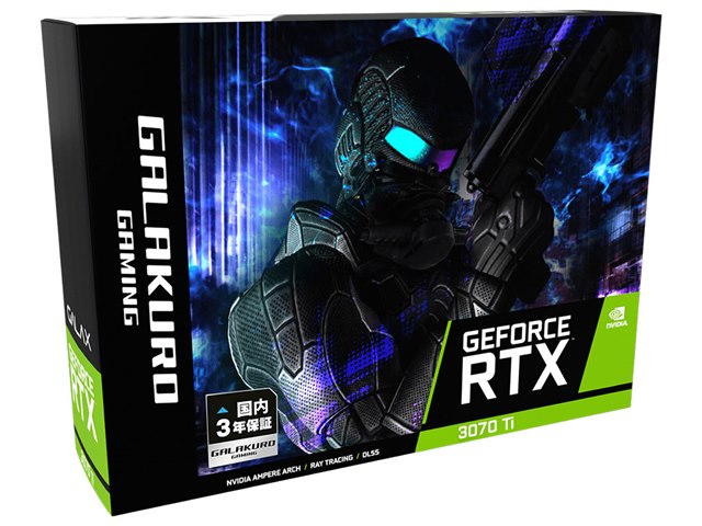 グラフィックボード・グラボ・ビデオカード GALAKURO GAMING GG-RTX3070Ti-E8GB/DF GALAKURO GAMING GG-RTX3070Ti-E8GB/DF [PCIExp 8GB]の製品画像