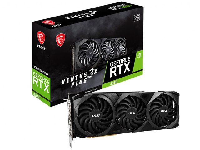 GeForce RTX 3080 VENTUS 3X PLUS 10G OC LHR [PCIExp 10GB]の製品画像 ...