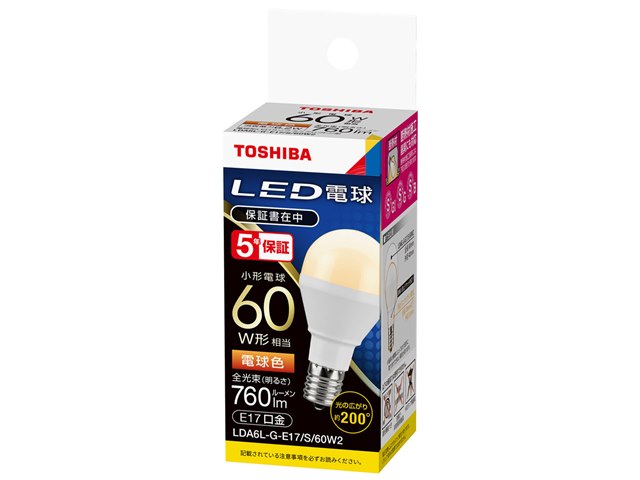 LDA6L-G-E17/S/60W2 [電球色]の製品画像 - 価格.com