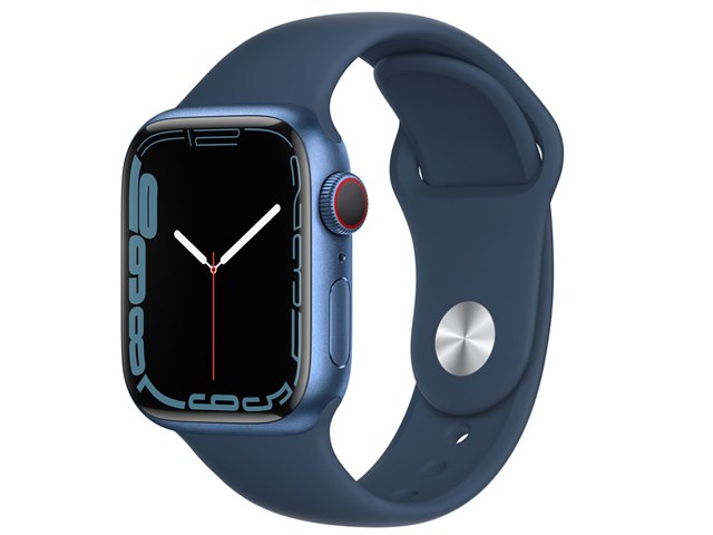 Apple Watch Series 7 GPS+Cellularモデル 41mm MKHU3J/A [アビスブルースポーツバンド]の製品画像 -  価格.com