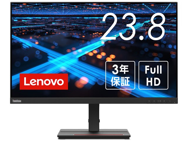 Lenovo S24e-20 フルHD対応 62AEKAR2J9 23.8 型 ThinkVision S24e-20 フルHD対応 62AEKAR2J9 [23.8インチ 黒]の製品