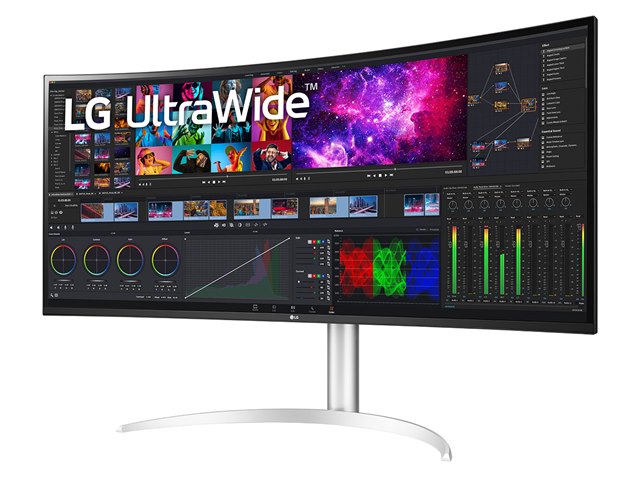 新品LG電子 39.7型 5KNano IPS 曲面型 液晶40WP95C-W 39.7インチで5K2Kの大画面、Nano IPSテクノロジー採用の21:9曲面