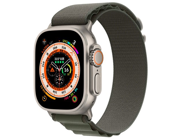 Apple Watch Ultra GPS+Cellularモデル 49mm MNHJ3J/A [グリーンアルパインループ S]の製品画像 -  価格.com