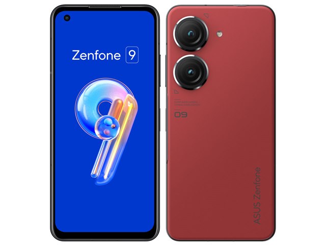 ASUS Zenfone9 赤 きれいなスマートフォンです。-