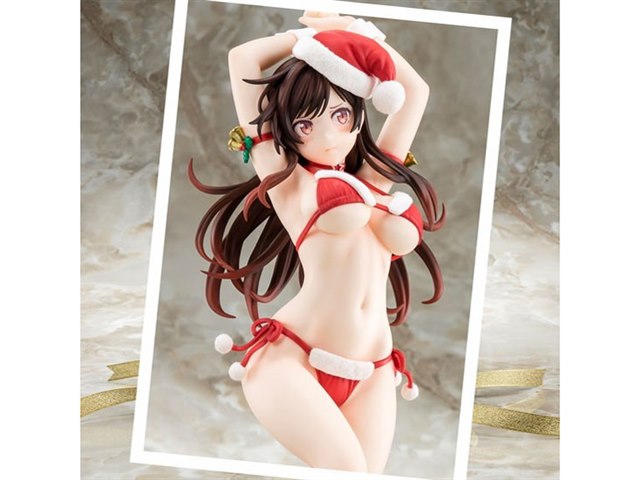 彼女、お借りします 1/6 水原千鶴 サンタビキニdeふわもこフィギュア