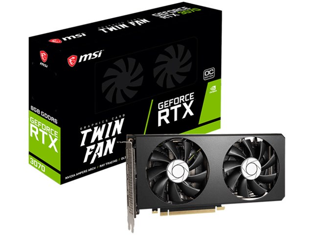 GeForce RTX 3070 TWIN FAN 8G OC LHR [PCIExp 8GB]の製品画像 - 価格.com