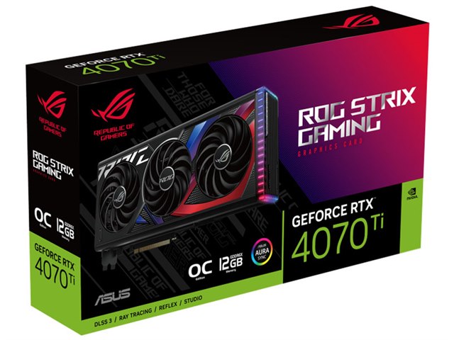 グラフィックボード・グラボ・ビデオカード ROG-STRIX-RTX4070TI-O12G-GAMING 12GB ROG-STRIX-RTX4070TI-O12G-GAMING [PCIExp 12GB]の製品画像