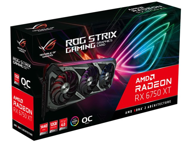 ROG-STRIX-RX6750XT-O12G-GAMING [PCIExp 12GB]の製品画像 - 価格.com