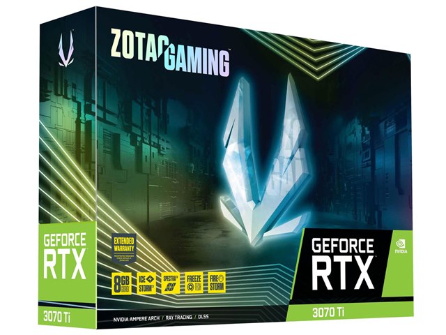 グラフィックボード・グラボ・ビデオカード GeForce RTX3070ti ZT-A30710Q-10P ZOTAC GAMING GeForce RTX 3070 Ti ZT-A30710Q-10P [PCIExp 8GB]の製品