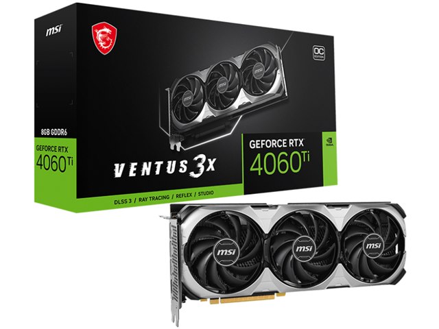 GeForce RTX 4060 Ti VENTUS 3X 8G OC [PCIExp 8GB]の製品画像 - 価格.com