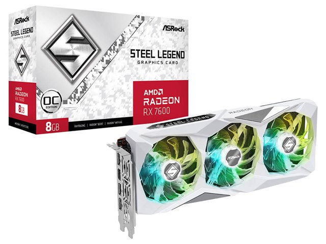 Radeon RX 7600 Steel Legend 8GB OC [PCIExp 8GB]