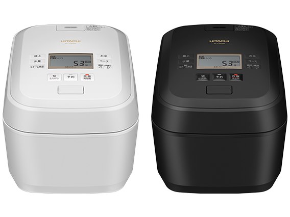 沸騰鉄釜 ふっくら御膳 RZ-V100GM(W)[フロストホワイト]2023年製 Amazon | 日立 炊飯器 5.5合 圧力&スチームIH 蒸気カット RZ