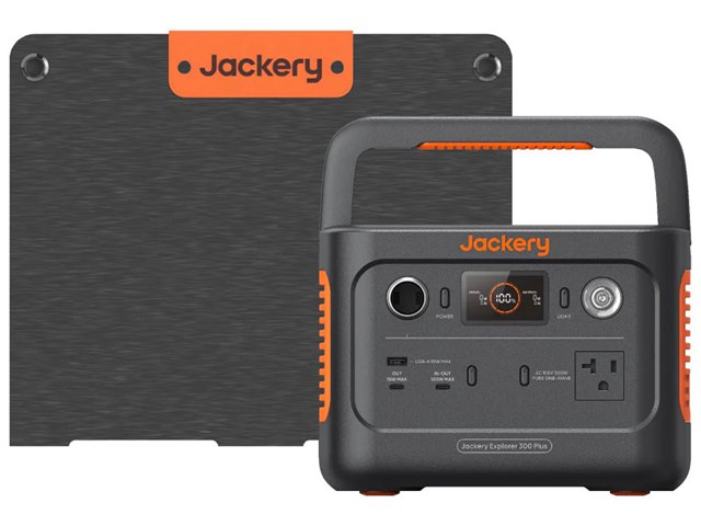 Jackery Solar Generator 300 Plus+SolarSaga 40 Mini