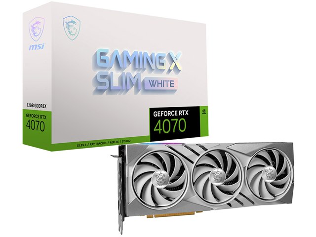 GeForce RTX 4070 GAMING X SLIM WHITE 12G [PCIExp 12GB]の製品画像