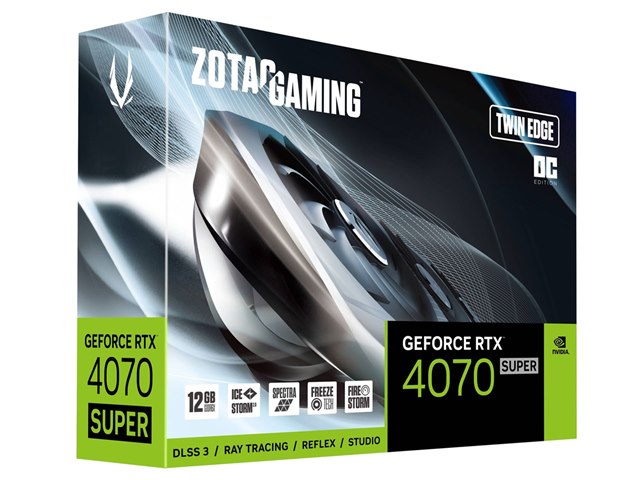 ZOTAC GAMING GeForce RTX 4070 SUPER Twin Edge OC 12GB GDDR6X ZT