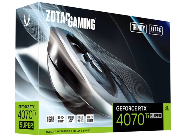 本日まで赤字価格 新品同様 最安値ZOTAC RTX4070Ti / 12GB ZOTAC GAMING GeForce RTX 4070 Ti SUPER Trinity Black Edition