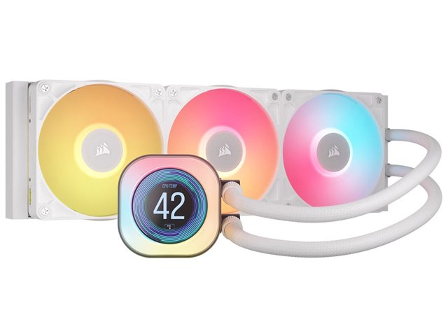 iCUE LINK TITAN 360 RX RGB LCD White CW-9061026-WW [�z���C�g]