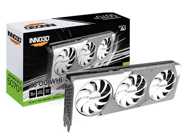GIGABYTE GEFORCE RTX 5070 Ti 16GB 白 GIGABYTE GeForce RTX 5070 Ti AERO OC Graphics Card, 16GB