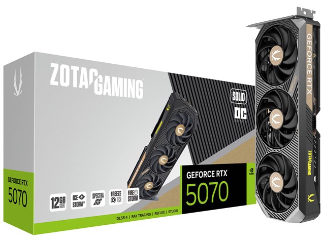 グラフィックボード・グラボ・ビデオカード ASUS GeForce RTX 5070 OC 12GB ZOTAC GAMING GeForce RTX 5070 SOLID OC ZT-B50700J-10P