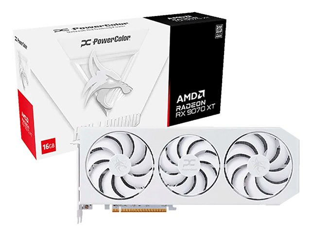 PowerColor Hellhound Spectral White AMD Radeon RX 9070 XT 16GB