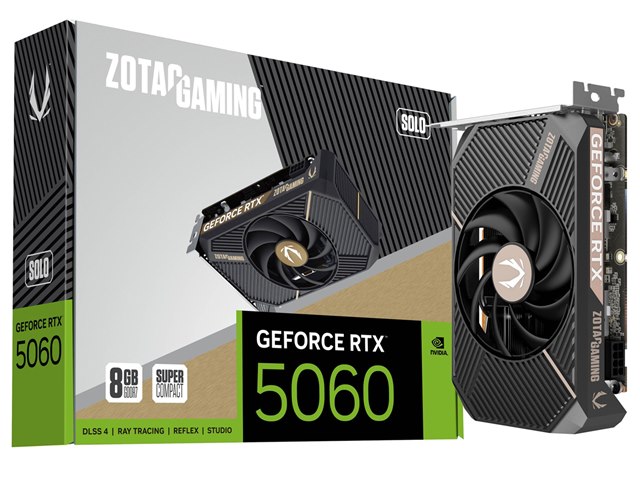 ZOTAC GAMING GeForce RTX 5060 SOLO ZT-B50600G-10L [PCIExp 8GB]の