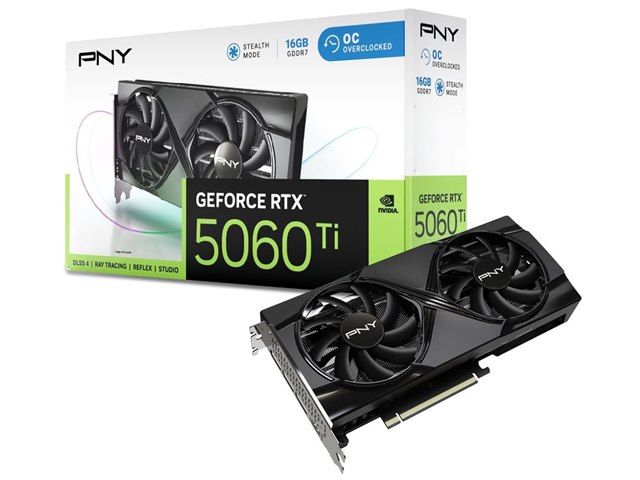 GeForce RTX 5060 Ti 16GB Overclocked Dual Fan VCG5060T16DFXPB1-O [PCIExp 16GB]