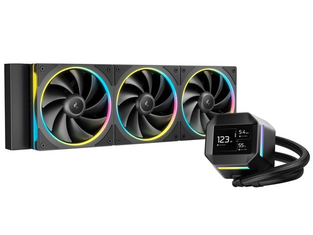 CPUクーラー 水冷 デジタルディスプレイ 簡易水冷CPUクーラー NZXTの液晶ディスプレイ付き簡易水冷クーラー、Kraken Elite