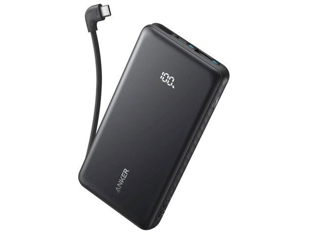 Zolo Power Bank (10000mAh 22.5W Built-In USB-C�P�[�u��) A110DN11 [�u���b�N]