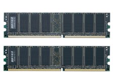 バッファロー DD400-1G×2 (DDR PC3200 1GB 2枚組) オークション比較
