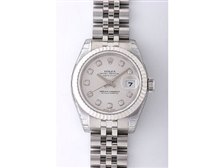 ロレックス 179174G デイトジャスト 自動巻き 10Pダイヤ（シルバー